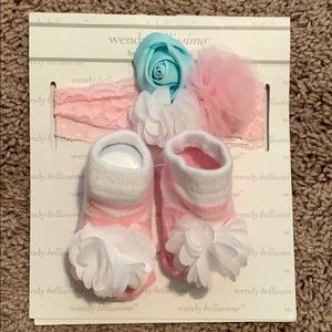 Newborn headband and socks